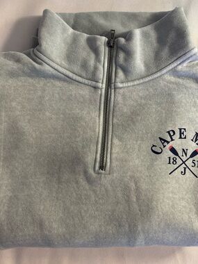 Quarter-Zip Cape May Pullover Sweatshirt - Light Blue
